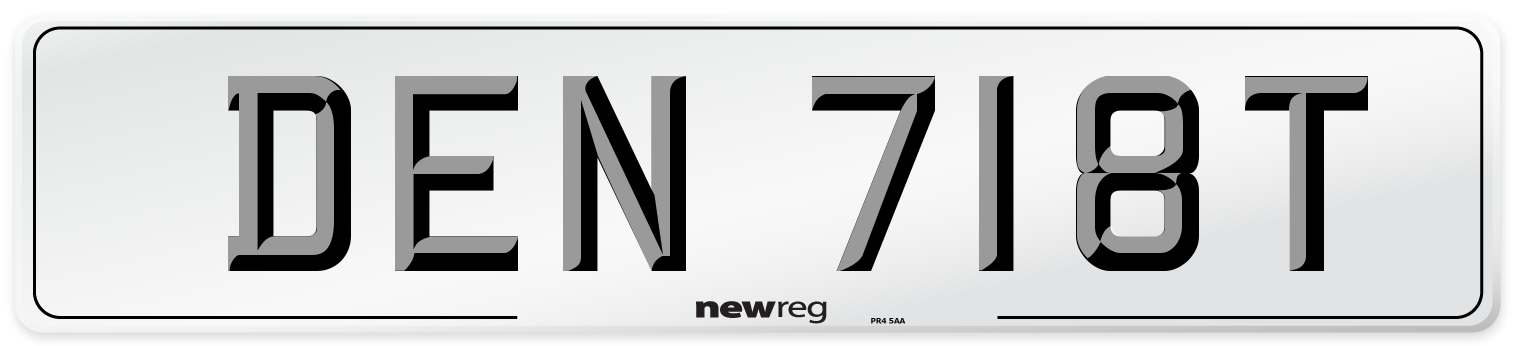 DEN 718T Number Plate from New Reg